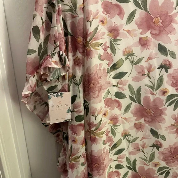 Dainty Jewells Pink and Green Floral Dress - Picture 2 of 4